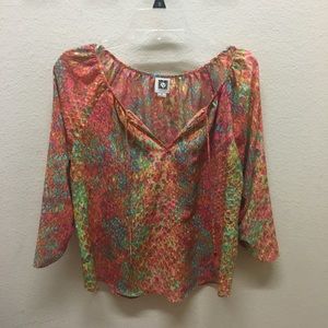 Anne Klein Speckled Pattern Blouse